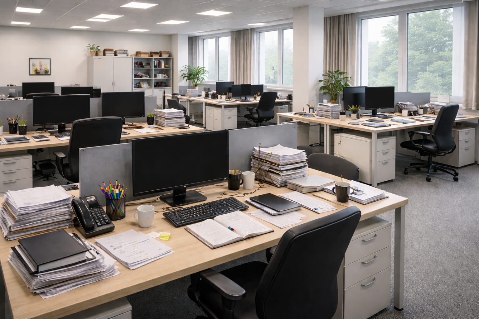 Vorher - Büro vor der Entrümpelung